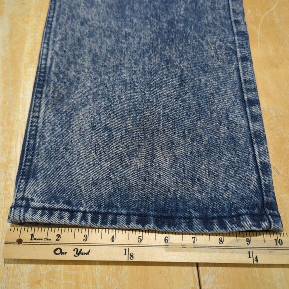 Levis Mens 569 Light Blue Acid Wash Relaxed Straight Fit Jeans W 40 L 30 - Picture 13 of 14